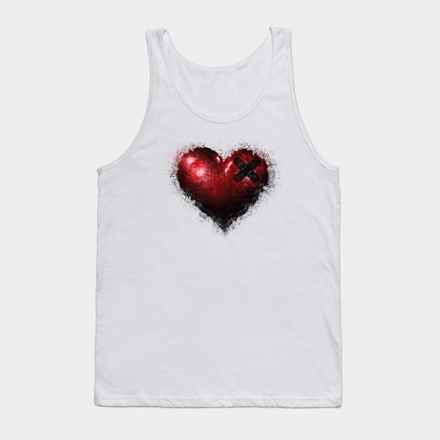 Healing Heart Large Tank Top by Siniguelas